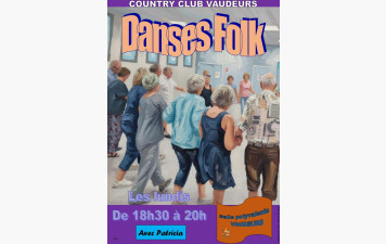 Danse Folk à Vaudeurs, c'est tous les lundis de 18h30 à 20h !